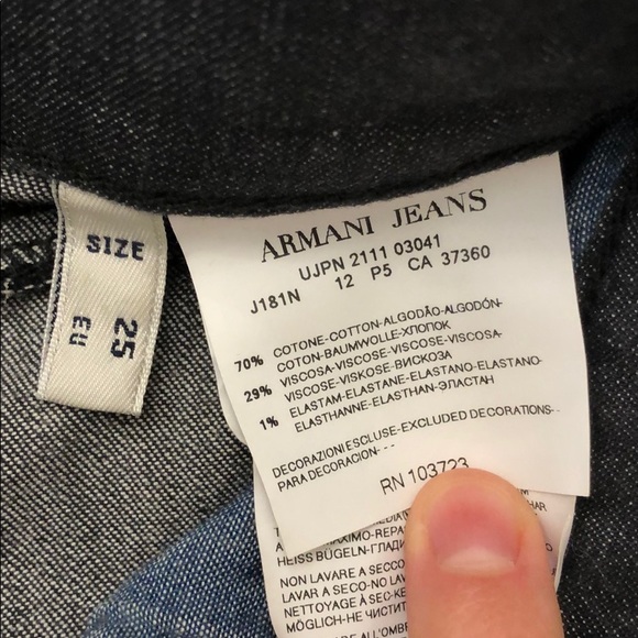 Authentic Emporio Armani dark wash grey jeans - Picture 5 of 9